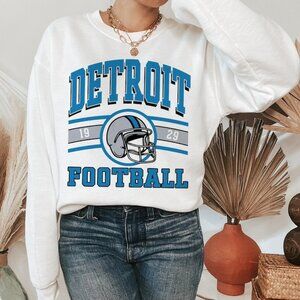 Detroit Football Sweatshirt Retro NFL Lions Crewneck Classic Fan Gift 05
